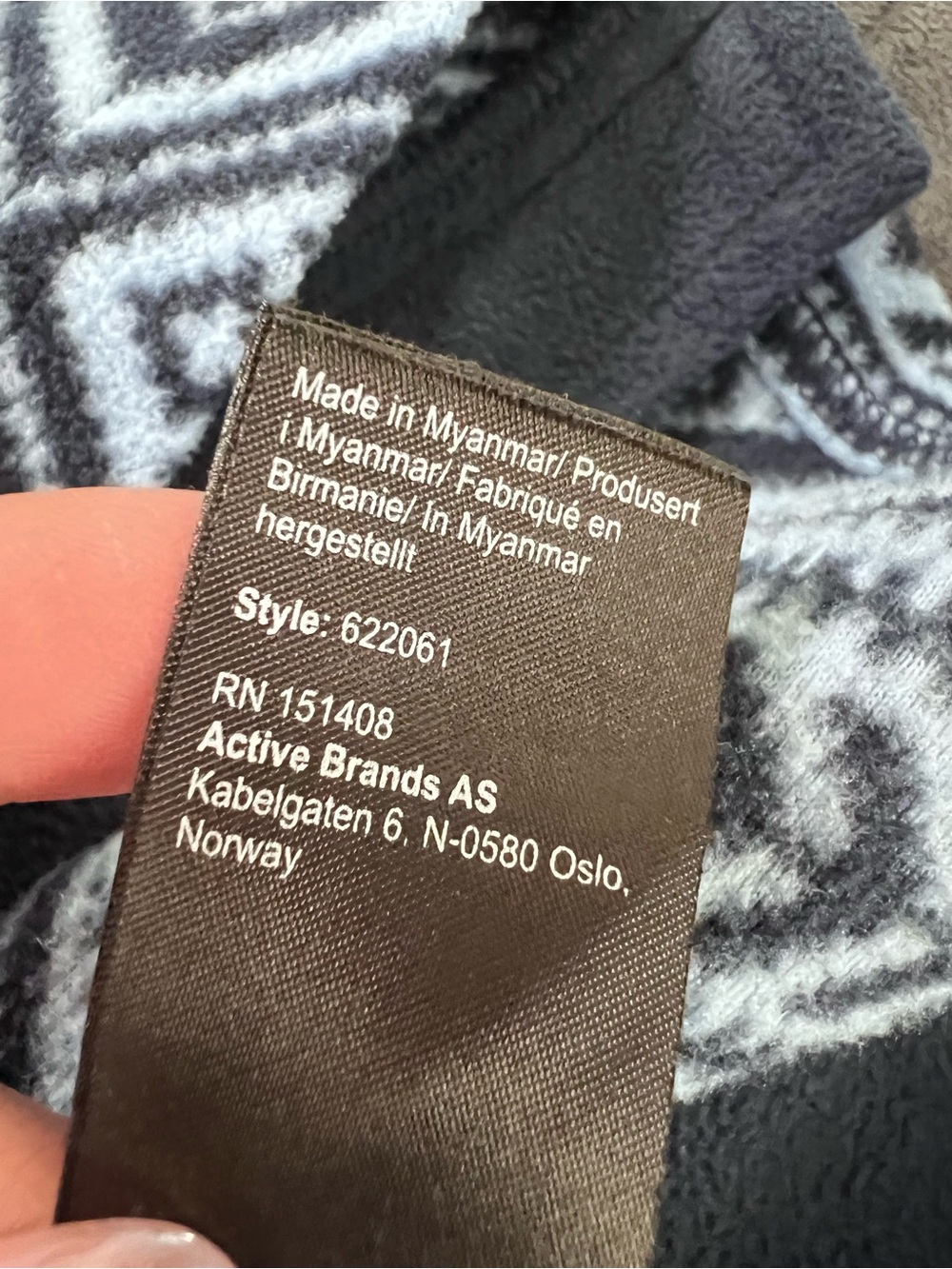 Kari Traa Geometric Full Zip Olga Fleece Jacket Sweater Women’s Medium Blue C3 - Picture 8 of 8